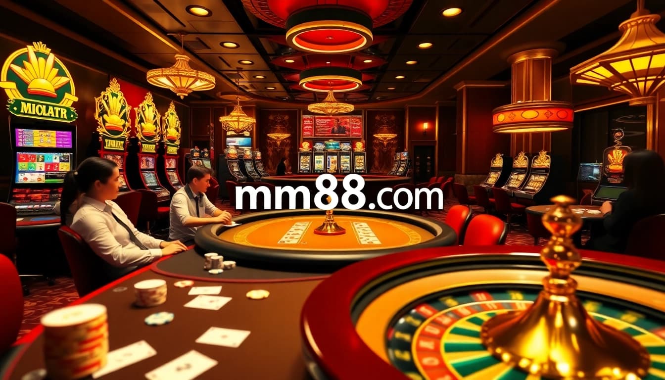 Experience the thrill of winning at mm88 com with vibrant tables and slot machines.