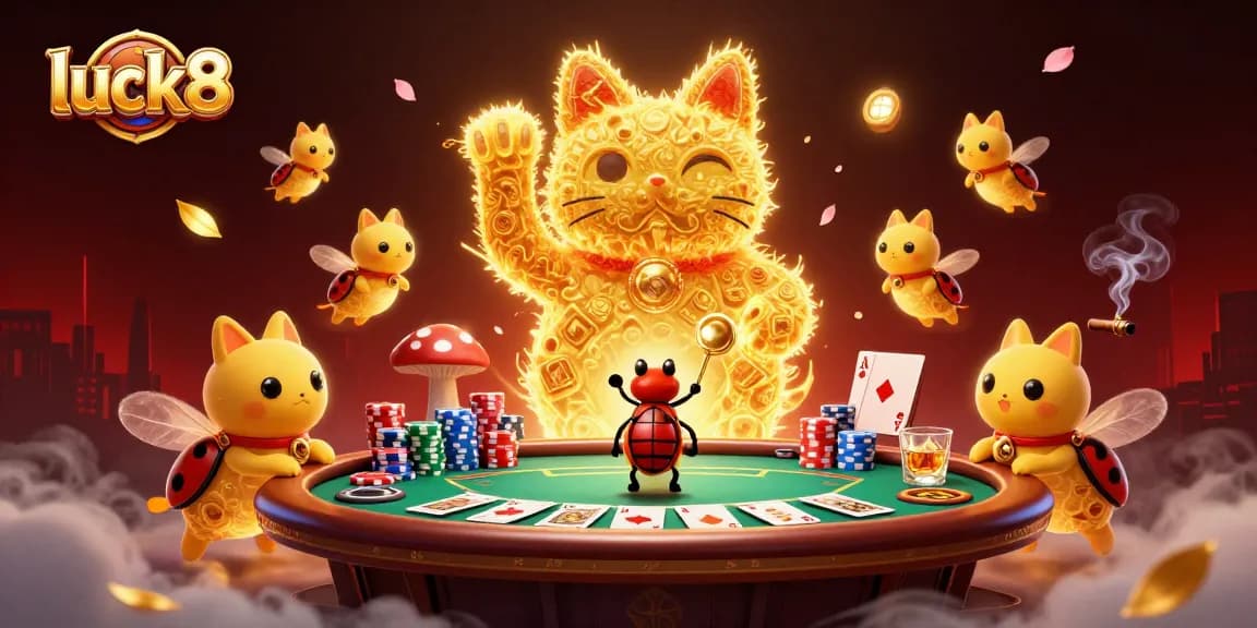 Engage in thrilling luck8 casino action with dynamic poker elements and vibrant visuals.