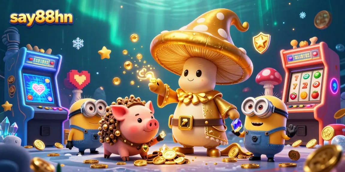 Engage with say88hn's vibrant casino world featuring magical gold transformation elements.