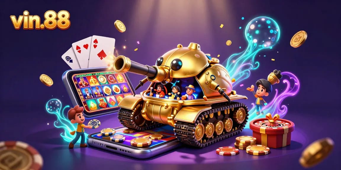 Play at vin.88 and win big with vibrant colorful slot games, charming characters, and dazzling graphics.