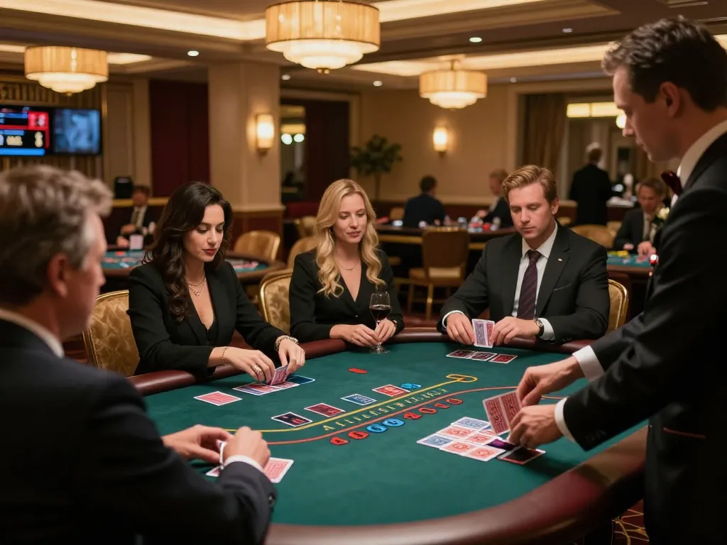 Experience premium blackjack gameplay at mb66ac with elegant setting and engaged players