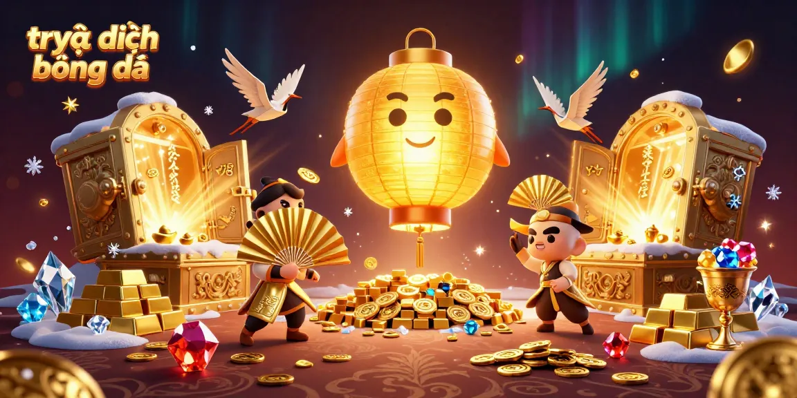 Experience trực tiếp bóng đá with dynamic characters and rich elements in a vibrant gaming scene.