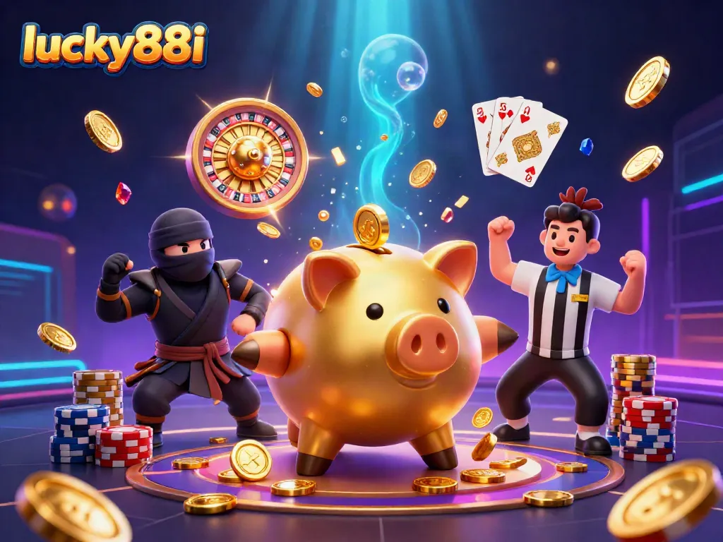 Experience thrilling gameplay at lucky88i with our vibrant casino illustration featuring exciting gaming action.