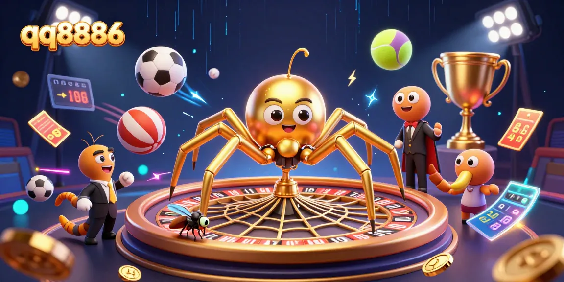 Engage with an exciting betting scene featuring qq8886 elements in an ultra-detailed casino illustration.
