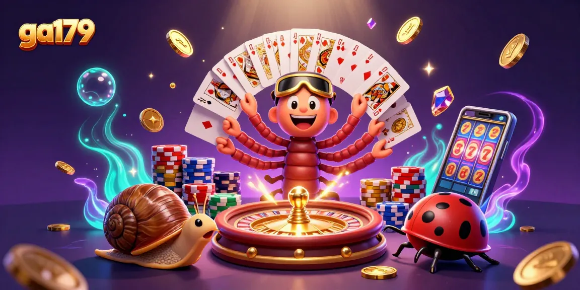 Engage in thrilling betting action at ga179 with a vibrant 3D casino illustration, showcasing unique characters.