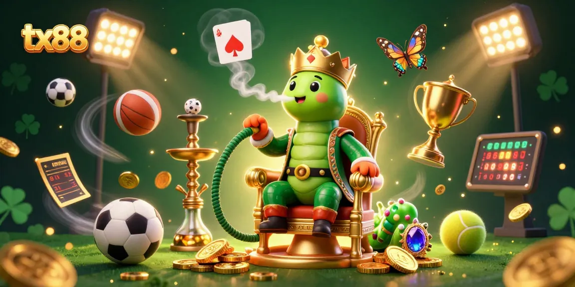 Experience thrilling gaming with tx88 in a vibrant 3D casino scene full of excitement.