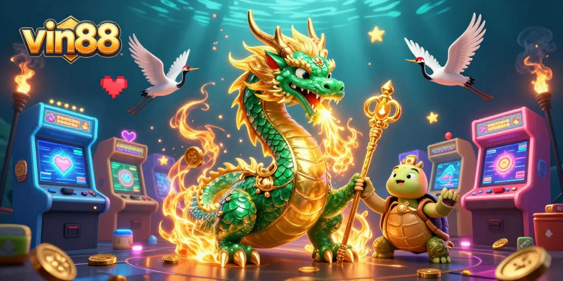Experience the thrilling world of vin88 with dynamic scenes of gaming energy and fortune.