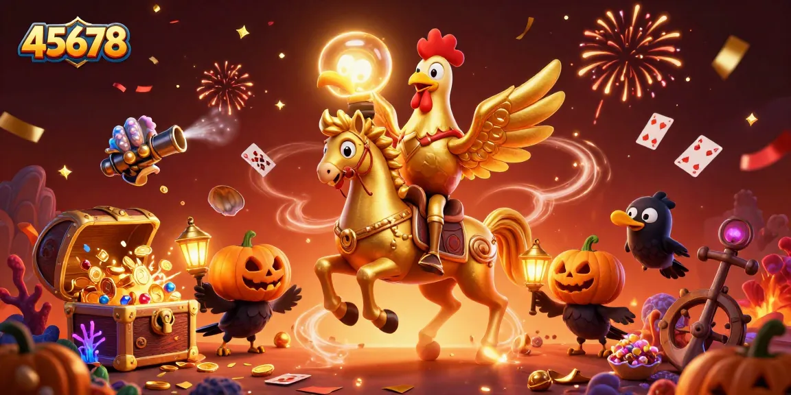 Experience the thrill of 45678 with vibrant characters and casino action in this stunning illustration