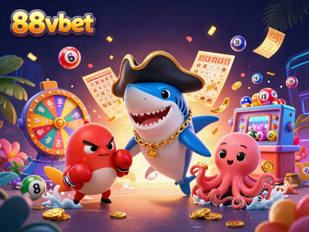 Engage in exciting games at 88vbet with vibrant characters and dynamic casino elements.