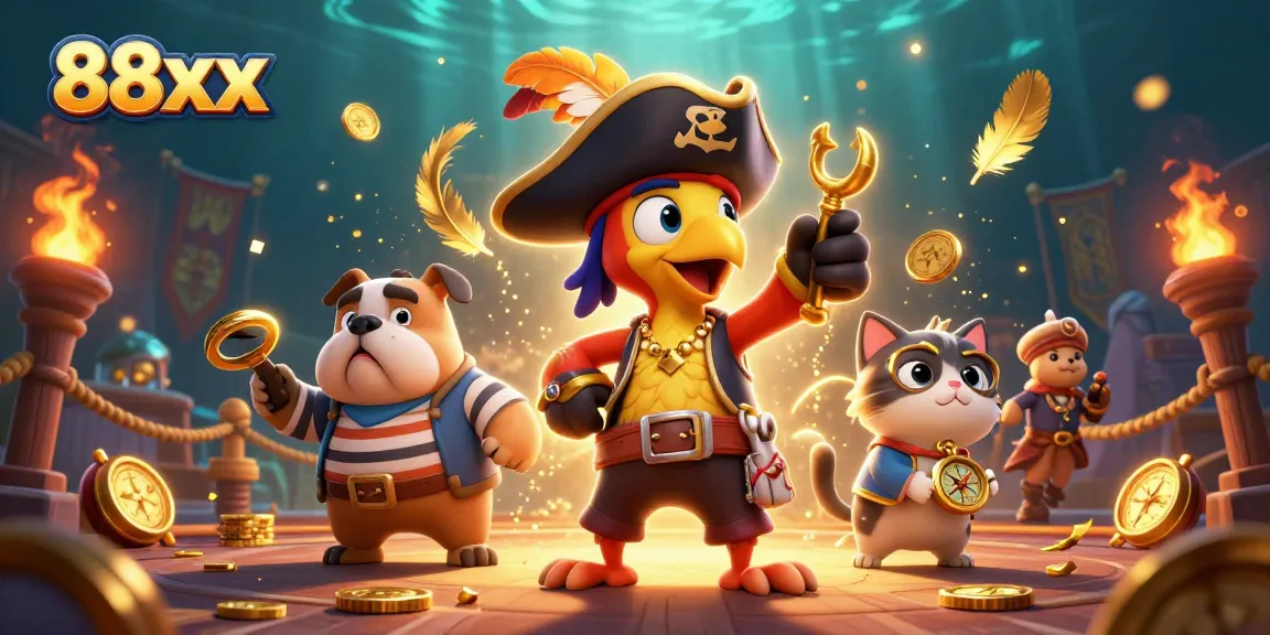 Engage with the exciting world of casino games at 88xx, including thrilling pirate-themed adventures and golden treasure.
