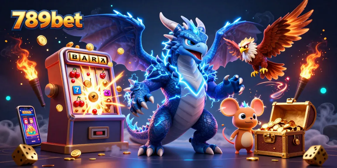 Experience thrilling wins at 789bet with a dynamic 3D casino illustration featuring exciting game elements.