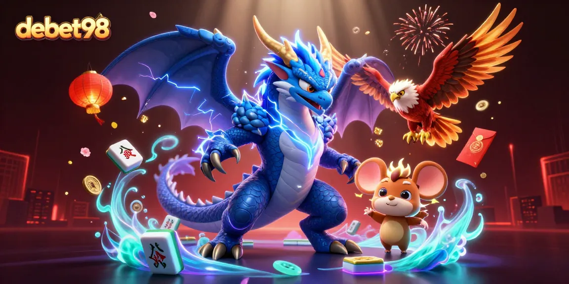 Engage with debet98's exciting 3D casino world featuring vibrant characters and dynamic game elements.