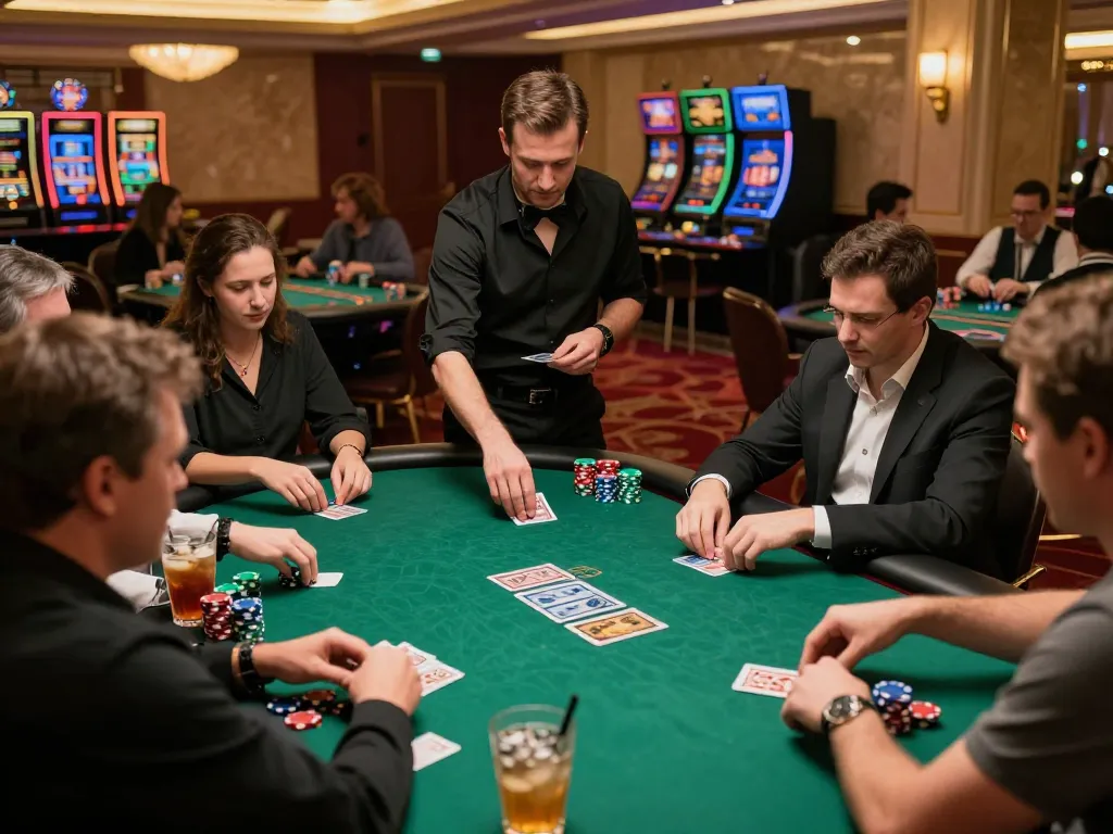 Engaging poker game scene at Trang chủ ALO8, featuring players and strategy