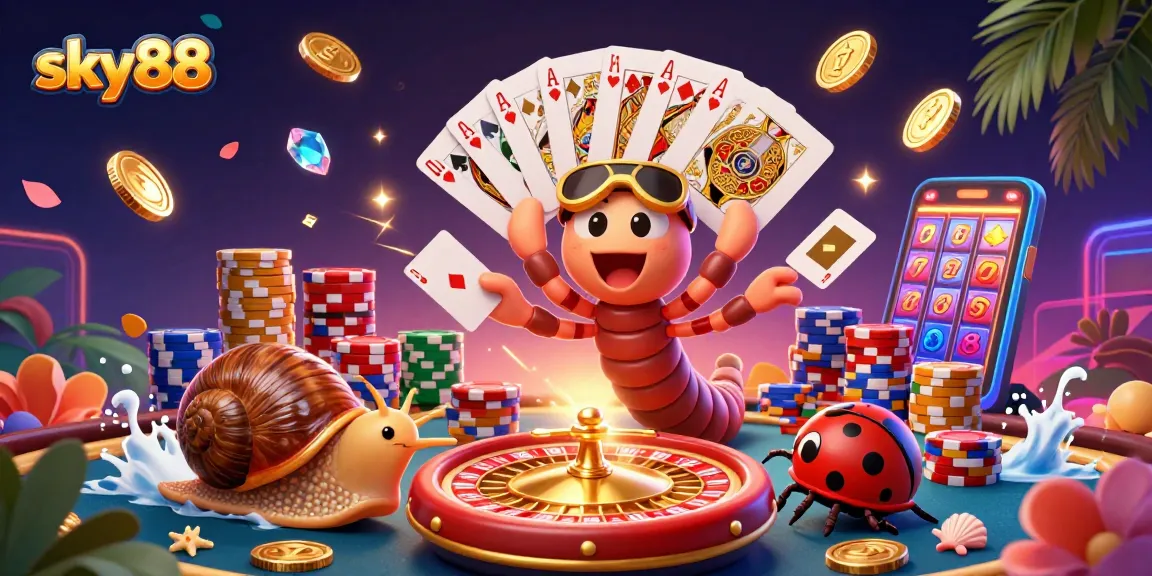 Engage with exciting gameplay at sky88 as the millipede dealer showcases spectacular winning cards.