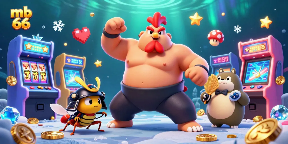 Engage in exciting gameplay with mb 66 as cartoon characters dominate a vibrant casino scene.