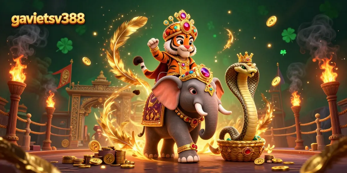 Experience thrilling gameplay at Gavietsv388 with our vibrant 3D casino illustration featuring dynamic characters and rich details.