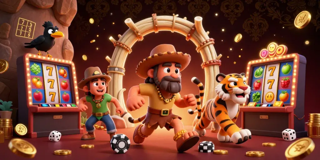 Experience the thrilling atmosphere of rr99 com with colorful slots, charming characters, and festive lights.