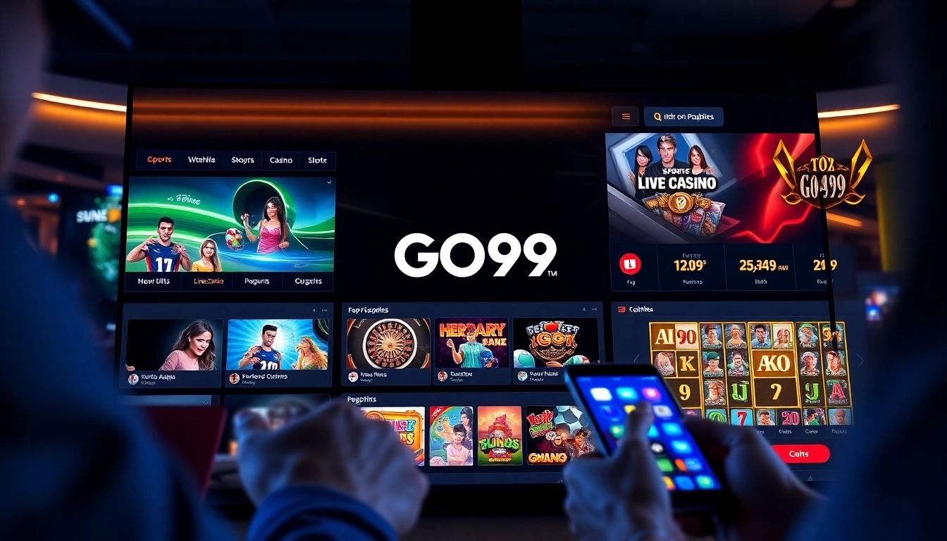 Experience GO99's thrilling online gambling platform showcasing live casino and diverse games.