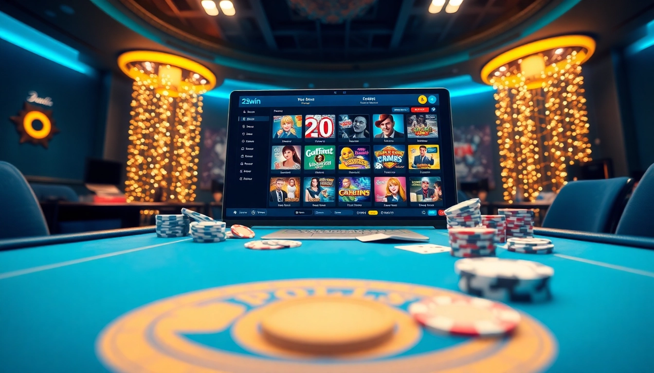 An immersive online gaming experience with 23win branding, featuring casino elements and a modern interface.