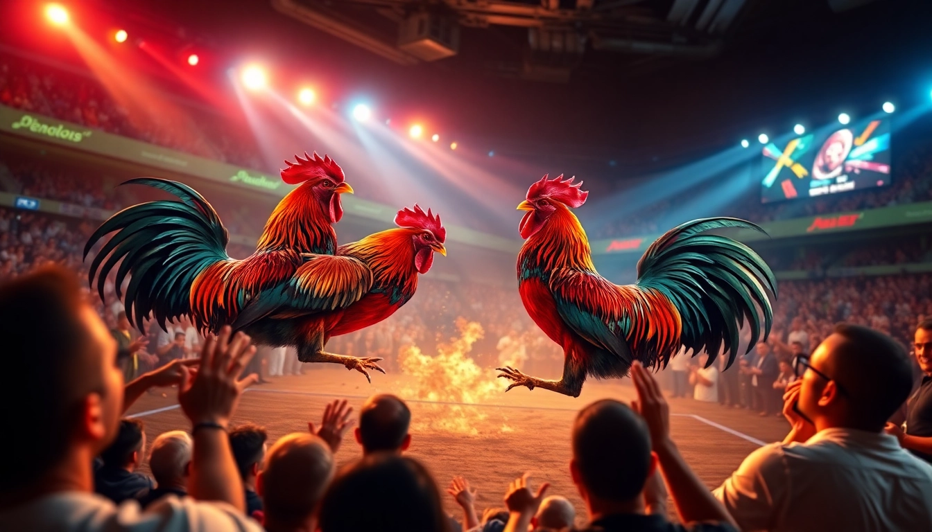 Live dagatructiep 1 broadcast featuring an intense cockfight showdown.